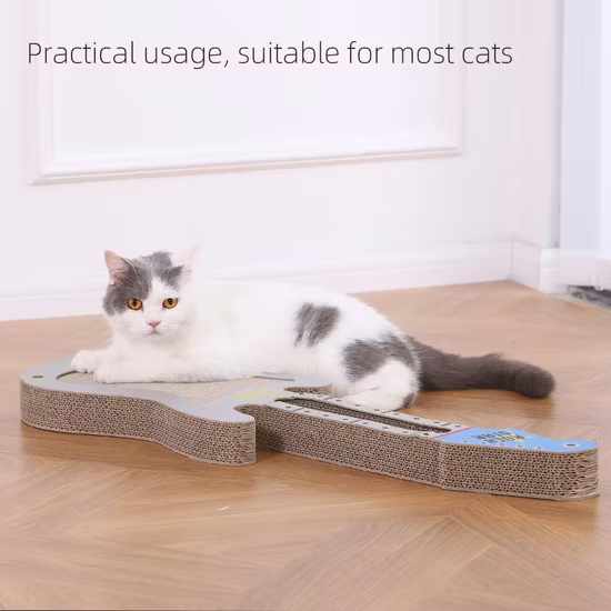 경제적인 기타 모양의 강화 골판지 고양이 긁힌 장난감