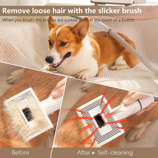 애완동물 미용 진공 청소기 트리머 Deshed Brush 개 고양이 털 제거제 도구 키트