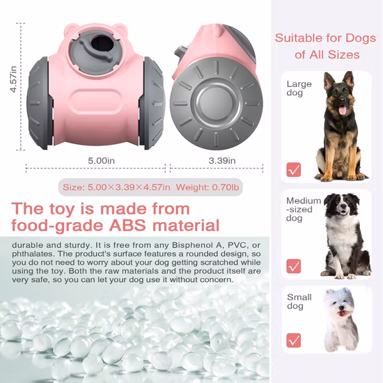 식품 공급 장치 애완 동물 교육 장난감 고양이 개 운동 균형 자동차 식품 누출기