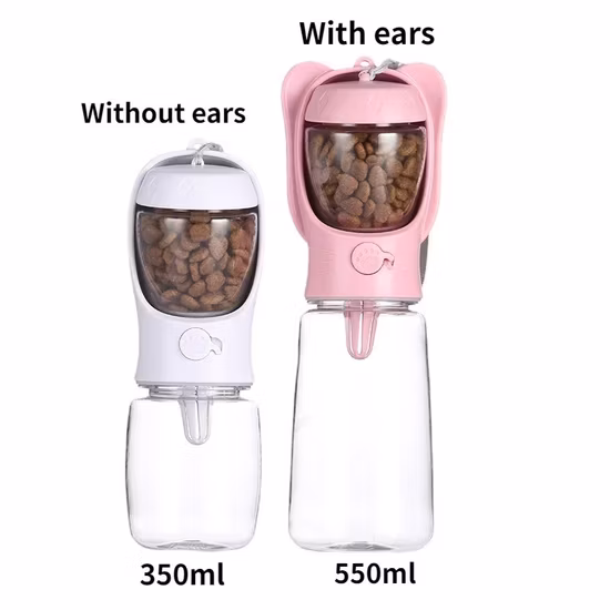 Amazon 4 in 1 휴대용 여행 산책 개 애완 동물 야외 피더 디스펜서 식수 병 그릇 여행용